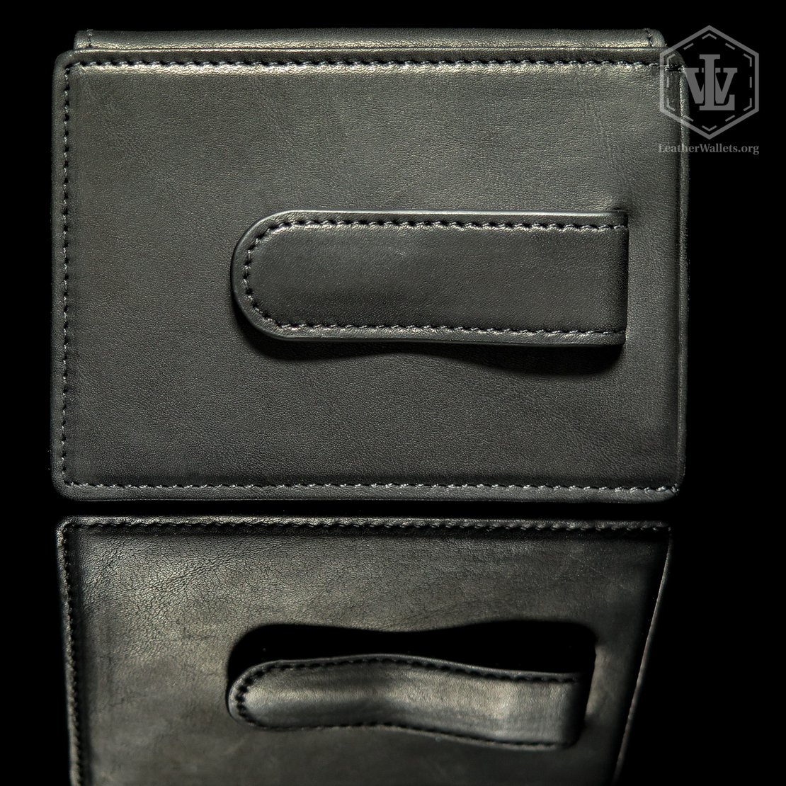  Weekend Wallet with Card Holder and Money Clip Black Leather -  Luxury Presentation Box