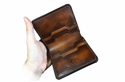 KEC Leathershop VERTIC Bifold Wallet