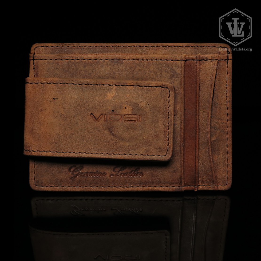 PVC Detachable Card Holder Zodaca Horizontal Genuine Leather Money Clip Wallet